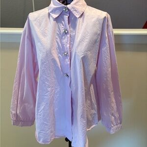 Light Pink Button-Up Blouse